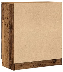 antik fa színű szerelt fa tálalószekrény 60 x 30 x 70 cm