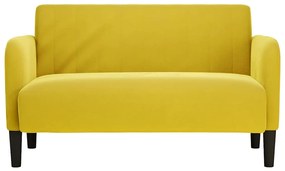 sárga bársony loveseat kanapé 109 cm