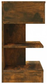 2 db füstös tölgy színű szerelt fa éjjeliszekrény 40x35x65 cm
