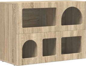 vidaXL Széf Sonoma tölgy 80,5 x 35 x 59 cm Faanyag