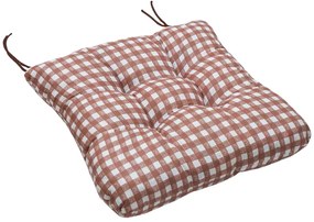 Soft kockás barna székpárna