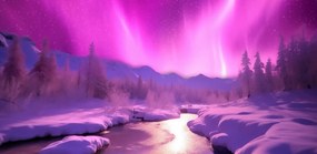 Poszter 91,3x44,5cm Aurora az ég felett