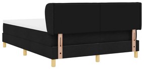Boxspring Ágy Matrac nélkül - Fekete, 160x200 cm, Szövet