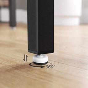 Bárasztal, stabil magas bárpult 120x60x90 cm, barna-fekete