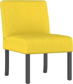 vidaXL világossárga szövet szék