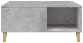 Betonszürke szerelt fa dohányzóasztal 80x80x36,5 cm