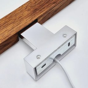 Brilagi-LED Fürdőszobai tükörmegvilágítás WOODY MIRROR LED/8W/230V IP44 tölgy/króm