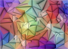Kép - Sokszögű absztrakció (üvegen) (70x50 cm)