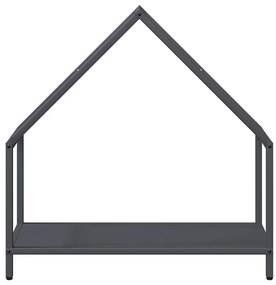 antracitszürke hidegen hengerelt acél tűzifatároló 60x25x60 cm
