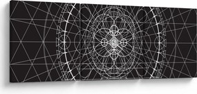 Kép - Óra absztrakciója (órával) (90x30 cm)