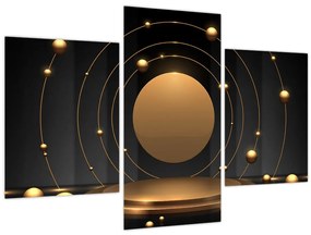 Kép - arany körök (90x60 cm)