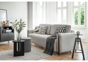 Világosszürke buklé kinyitható-tárolóhelyes kanapé 244 cm Arcadova – ELTAP