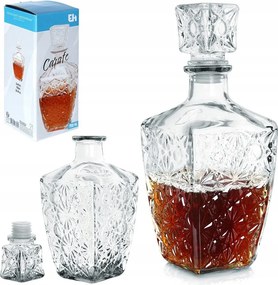 Karafka üvegpalack dugóval whisky pálinka alkohol ajándék 830 ml