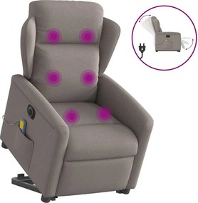 vidaXL tópszínű szövet dönthető elektromos álló masszázsfotel