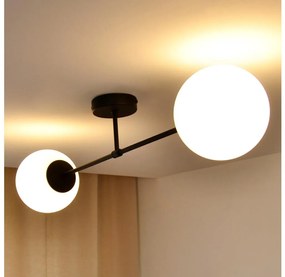 Felületre szerelhető csillár MOON 2xE27/15W/230V fekete