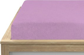 Frottír gumis lepedő PREMIUM lila-rózsaszín 160x200 cm