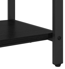 Kabáthorog polcokkal Musta tammi 75 x 34 x 184 cm Faanyag