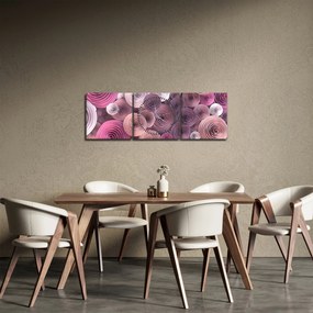 Absztrakt kép Rózsa virága (órával) (90x30 cm)