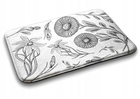 Fürdőszobaszőnyeg vegyes minták Virágok minta 90x60 cm