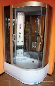 Kádtöltő csaptelep EYN NTA1631 termosztáttal, több vízsugaras kézizuhannyal, matt fekete felülettel
