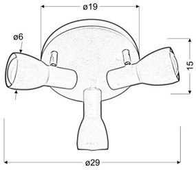 Spotlámpa PICARDO 3xE14/40W/230V türkiz