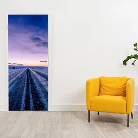 Fotótapéta ajtóra - Utak télen (95x205cm)