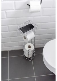 Ezüstszínű krómozott acél WC-papír tartó állvány – Wenko