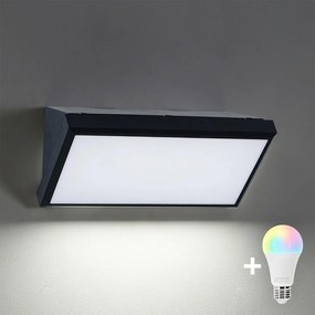 Brilagi - LED RGBW kültéri fali lámpatest TRIANGLE 1xE27/15W/230V fekete IP65