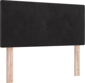 vidaXL LED ágytámla LED -es lámpákkal Fekete 100 cm Poliészter