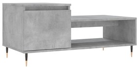 Betonszürke szerelt fa dohányzóasztal 100 x 50 x 45 cm