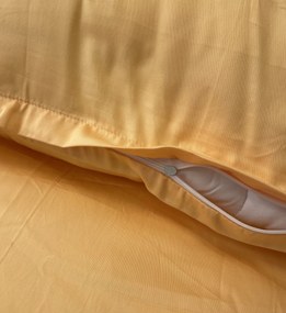Ágyneműhuzat pamut szatén exclusive Modern aranysárga 200x140cm+90x70cm TiaHome