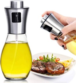Olaj adagoló permetezővel 200 ml - ezüst