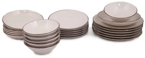 24 darabos étkészlet, bézs/porcelán