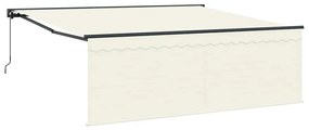 Behúzható napellenző Krém 400 × 300 cm Poliészter