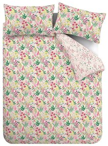Rózsaszín kétszemélyes ágyneműhuzat 200x200 cm Tilly Floral – Catherine Lansfield