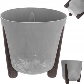 Virágtartó Fedő Virágok A Lábakon Virágágyás Betéttel 21 cm Szürke