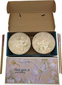 Tálak porcelán tál pálcikák sushi ajándék szett Karácsonyra