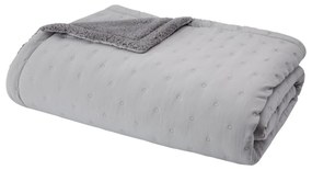 Szürke sherpa steppelt ágytakaró 220x230 cm Cosy Nori – Catherine Lansfield