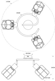 Globo 54037-3 - Spotlámpa WILLA 3xE27/40W/230V
