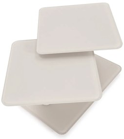 Krémszínű üveg dohányzóasztal 54x115 cm Elvi – Marckeric