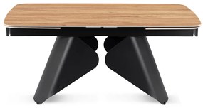 Bővíthető Kerámia Étkezőasztal Tölgy/Fekete Színben. VERONA 160–240 cm