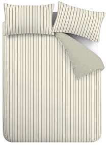 Zöld-krémszínű kétszemélyes pamut ágyneműhuzat 200x200 cm Hampton Stripe – Bianca