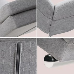 LONDON napozó fotel, 186×55×89cm, szürke Casaria