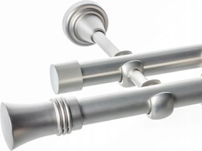 Dekoria Alex dupla függönykarnis matt króm 200 cm