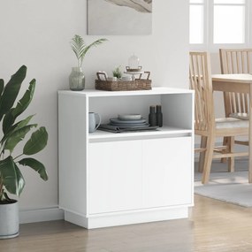 LED-es oldalszekrény Fehér 71x34,5x75 cm Mérnöki Fa