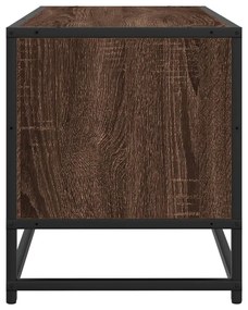 barna tölgy színű szerelt fa és fém TV-szekrény 80x34,5x40 cm