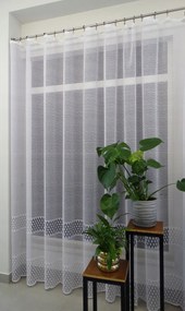 Mg Függöny Háló Mintás 41004 Fehér 350x250cm kész M-es szalaggal