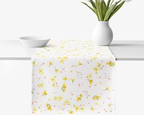Goldea valencia dekoratív asztali futó - nárciszok 20x120 cm