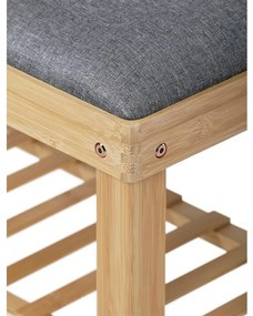 Natúr Bambusz Cipős, Szürke Színben DR-N1010 GREY2