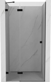 Mexen Lunar zuhanyajtó balra nyíló, 85 cm, átlátszó, fekete - 834-085-000-70-00-L